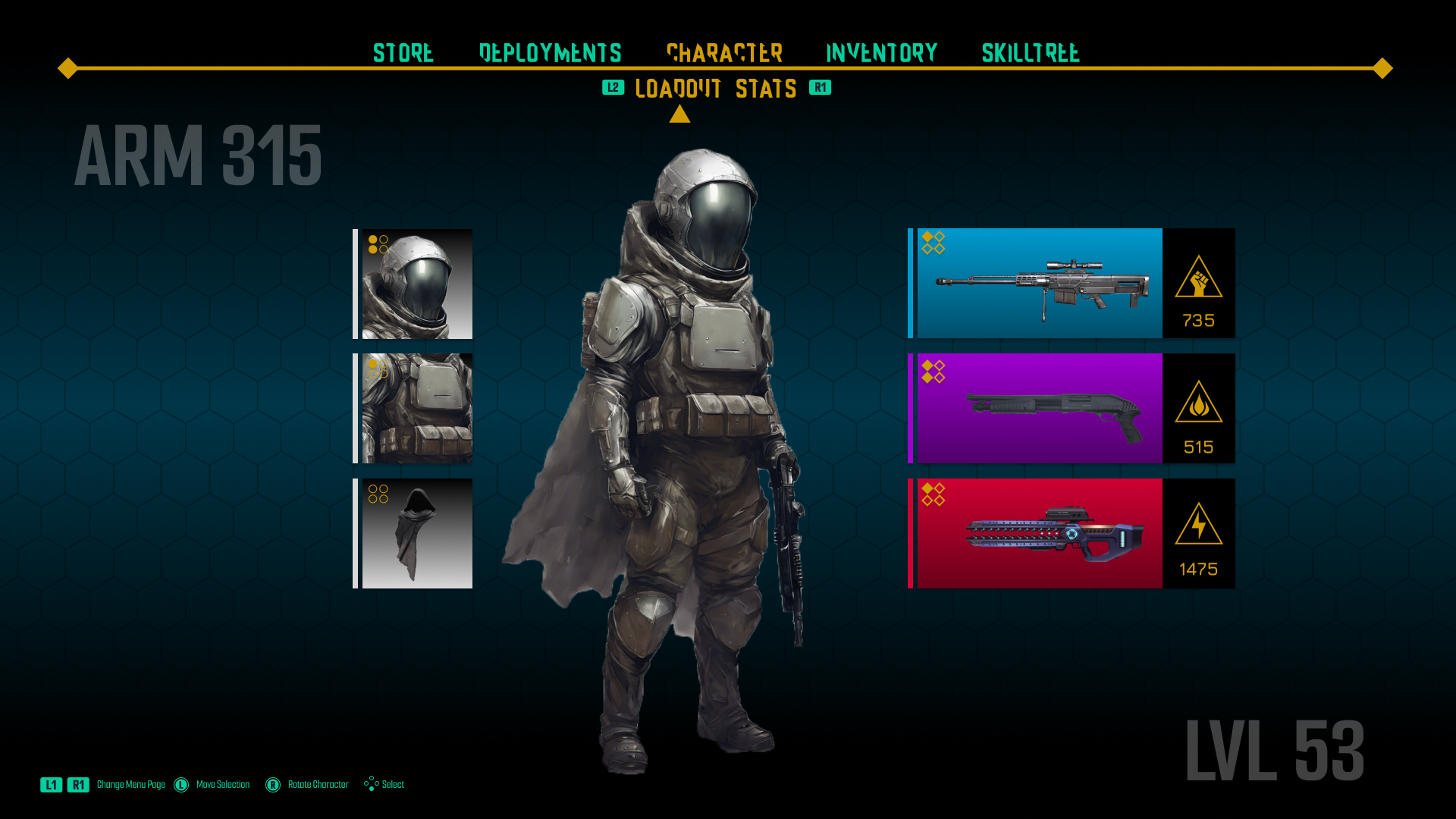 Character Menu — Ranger